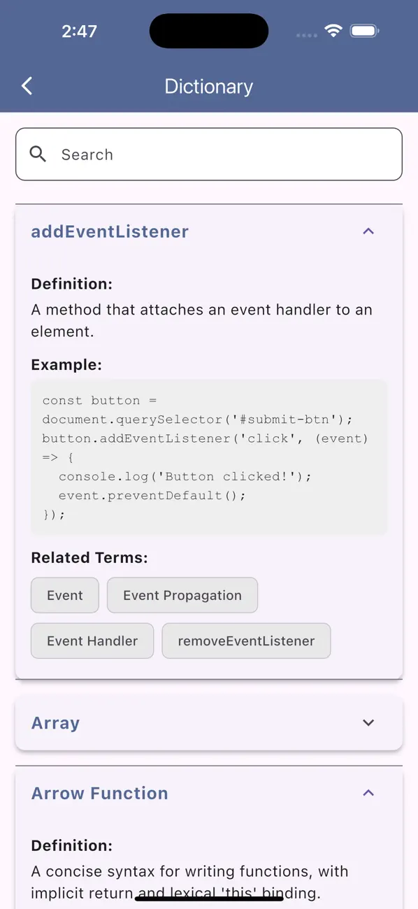 #4. JavaScript Flashcards (iOS) De: Polemics Applications LLC