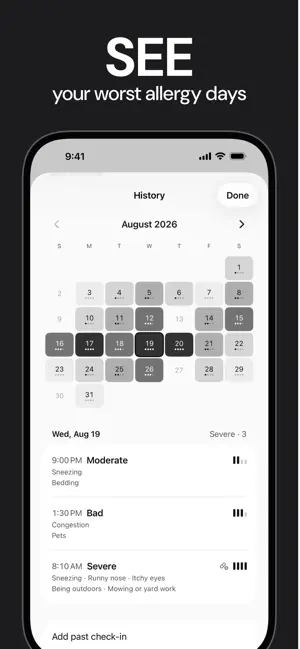 Allergy Tracker: Symptom Log screenshot 1