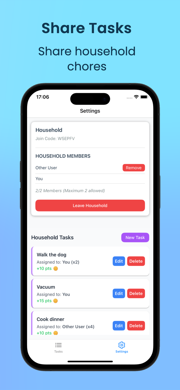 Chore Tracker ChoreBalance