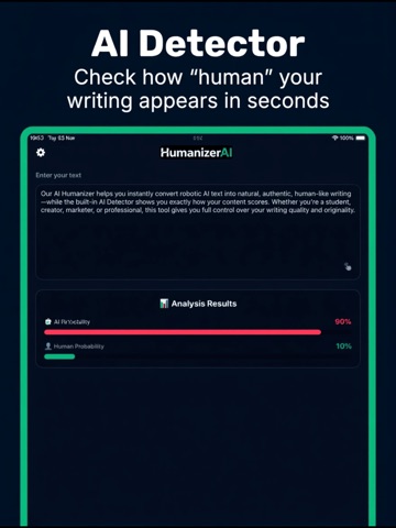 Humanizer Paraphrase Tool iPad screenshot