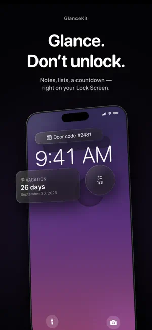 GlanceKit: Lock Screen Widget screenshot 4