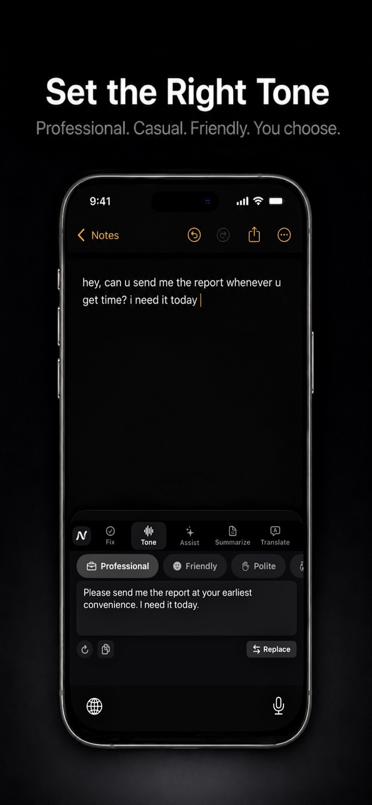 Noetic: AI Writing Keyboard screenshot 3