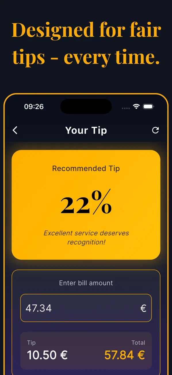 #6. Tip Calculator: Fair Share (iOS) By: Manuel Worlitzer