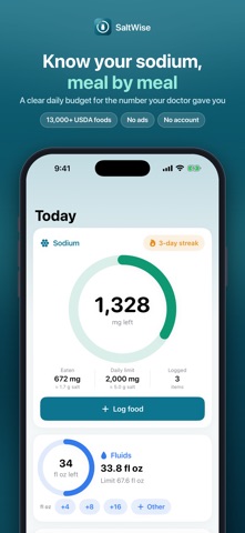 SaltWise: Low Sodium Tracker screenshot 1