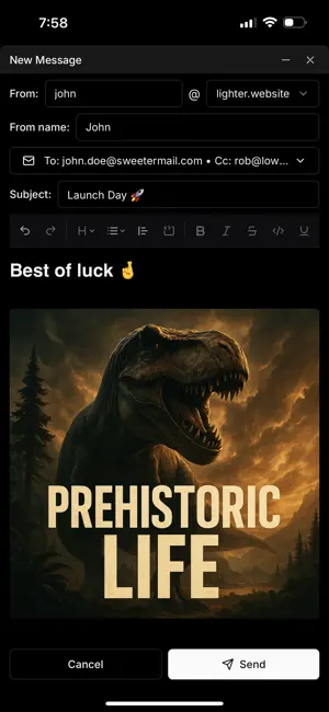 SweeterMail screenshot 1