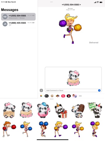 Panda & Cheerleaders Animated iPad screenshot