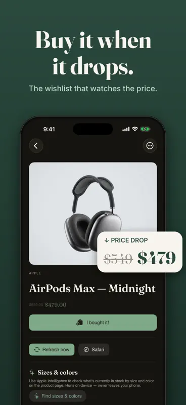 ForLater: AI Shopping Wishlist screenshot 1 of 7