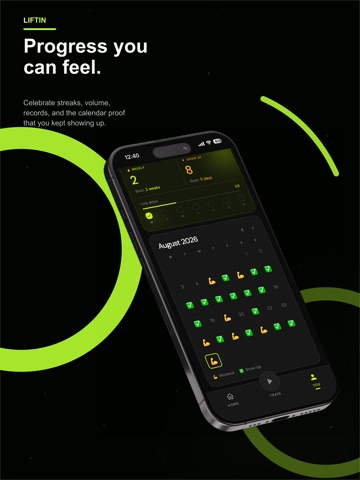 Liftin: Show Up. Get Strong. iPad screenshot