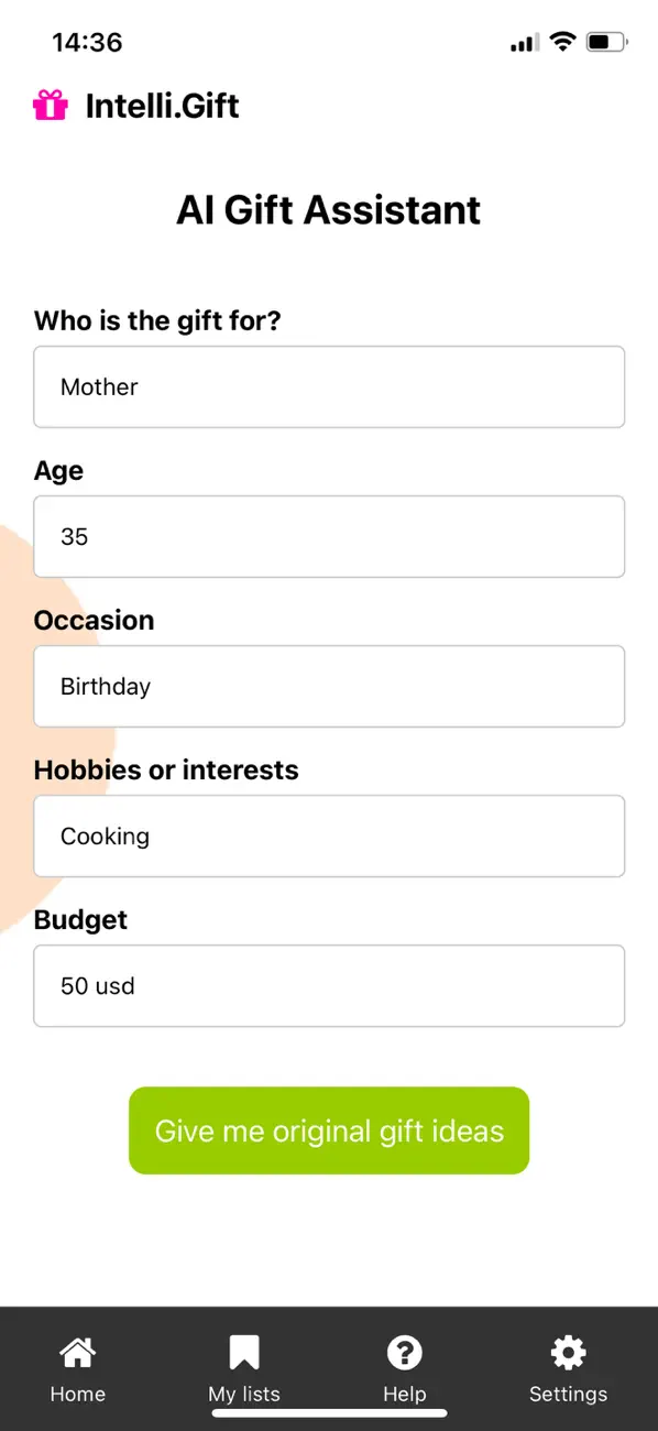 Screenshot #1 pour Intelli.Gift