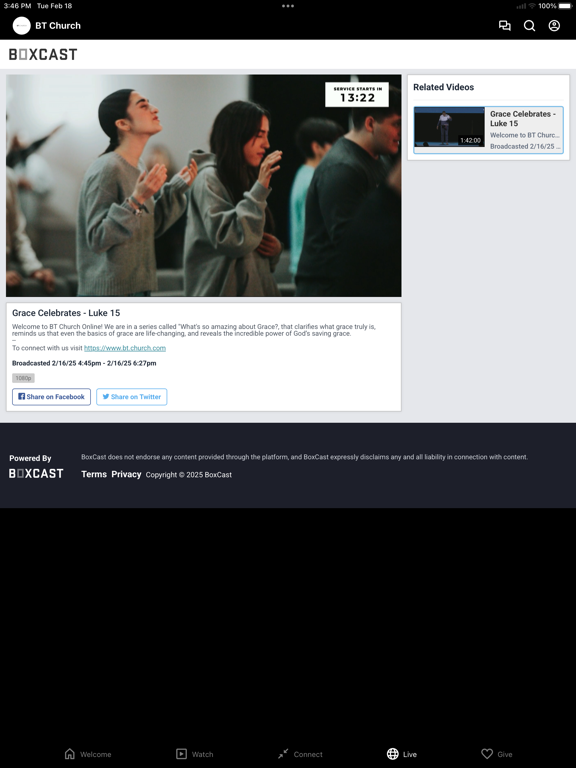 BT Church iPad screenshot 4 - Lifestyle app