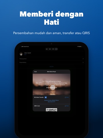Gloria iPad screenshot