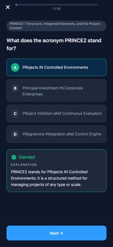 PRINCE2 7 Foundation Prep Screenshot 4 of 5