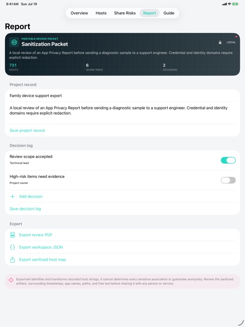 Exportveil: Privacy Report screenshot 8