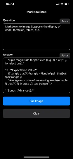 Capture d'écran de MarkdownSnap sur iPhone 1