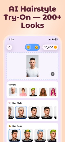StyleCut AI: AI HairCut Filter iPhone screenshot