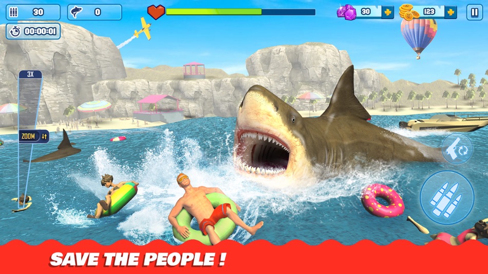 #2. Shark Hunting Games: Sniper 3D (iOS) Bởi: Waseem Safder