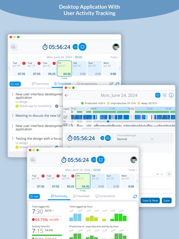 Trackabi Time Tracker iPad screenshot 7 - Productivity app