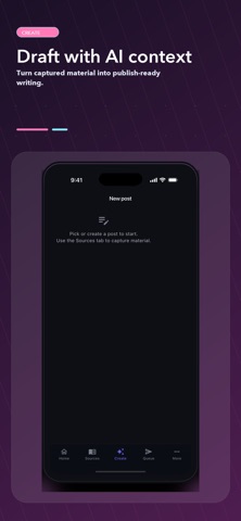 From Source: AI Social Posts iPhone screenshot