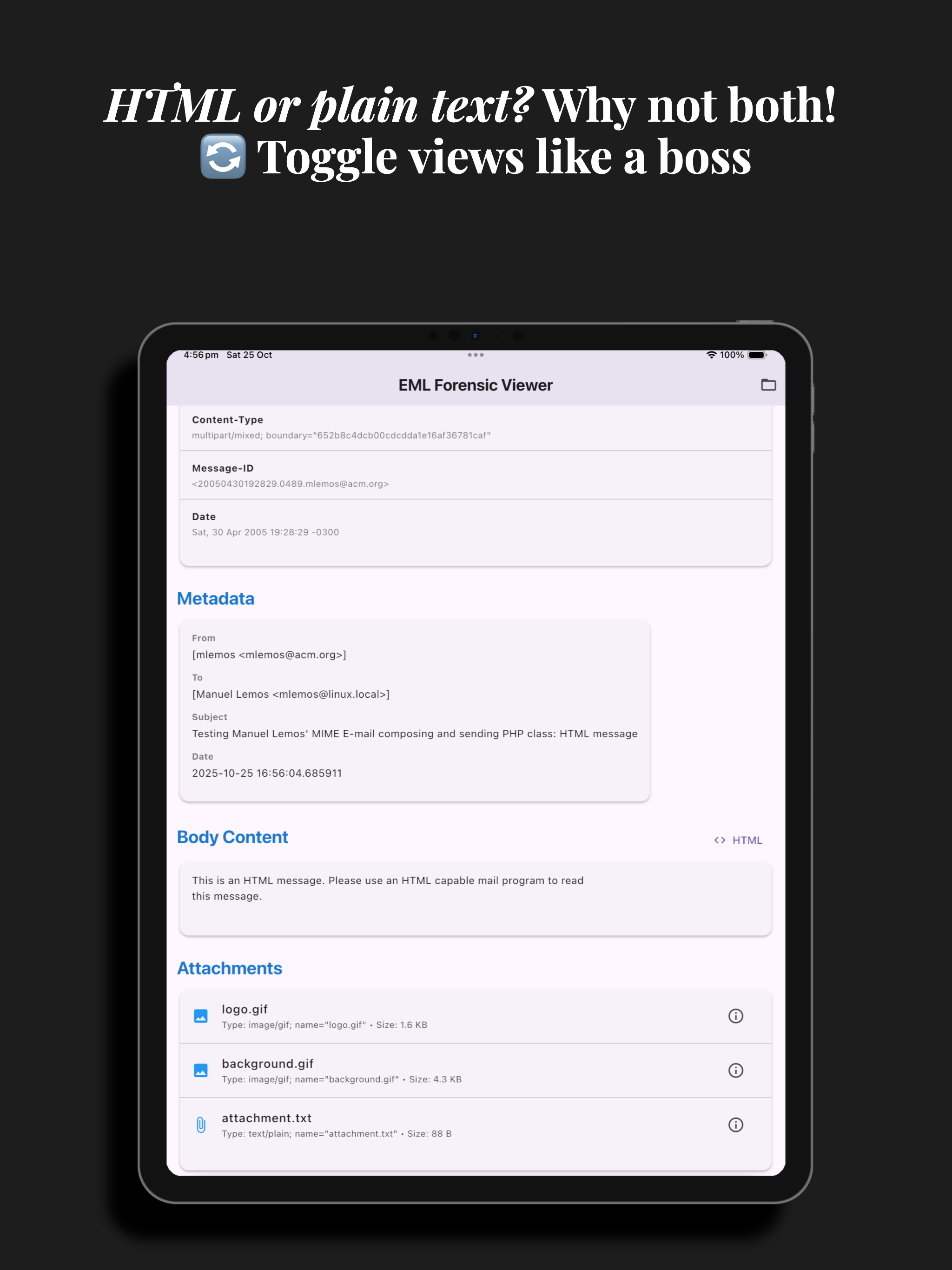 EML Forensic Viewer