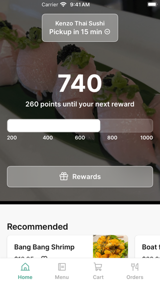 Kenzo Thai & Sushi iPhone screenshot 1 - Food & Drink app