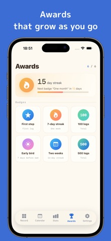 Justap: One-Tap Habit Tracker Screenshot 5 of 7
