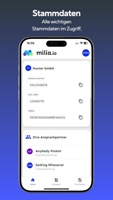 milia - Ihr Steuerportal Screenshot