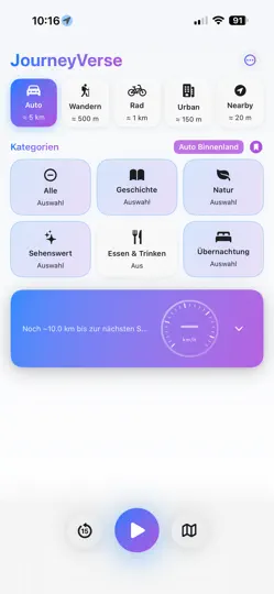 Screenshot von JourneyVerse auf dem iPhone 1