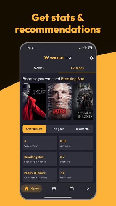 Watch List: TV Series & Movies Screenshot
