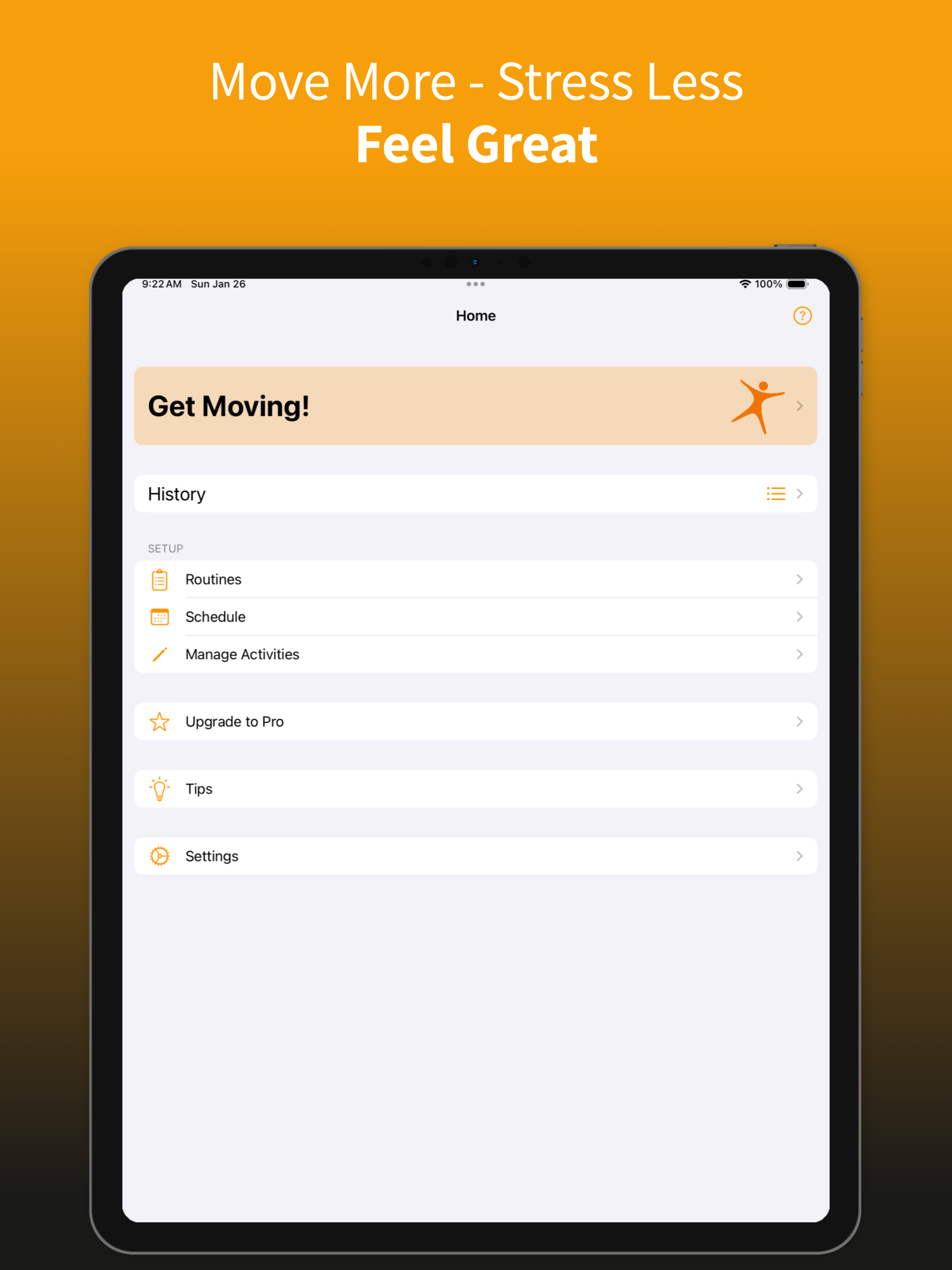 Get Moving! Healthy Reminders