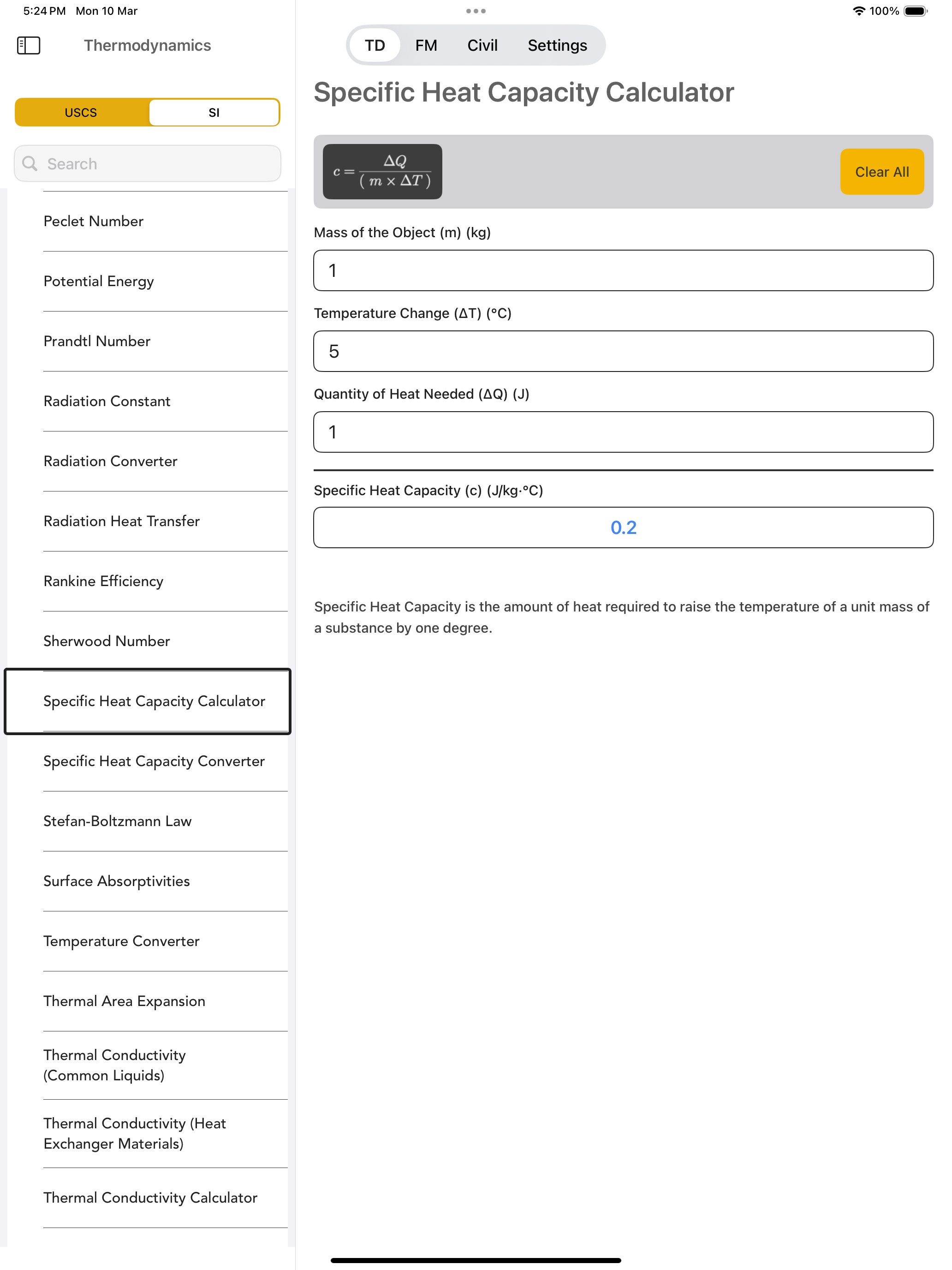 Thermodynamics Calculator