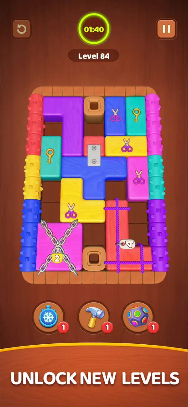 #5. Wood Block Jam (iOS) Bởi: UNICO STUDIO