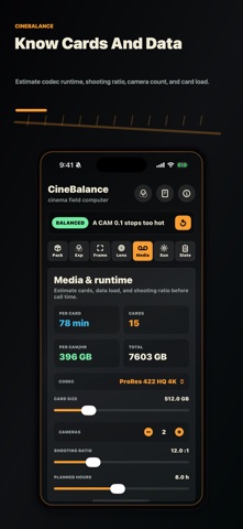 CineBalance Camera Tools screenshot