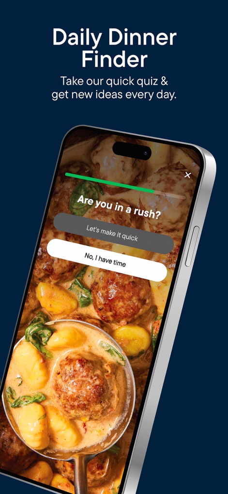 Delish: Original Fun Recipes - This tool features an interactive quiz format, guiding users with questions like 'Are you in a rush?' to tailor dinner suggestions.
