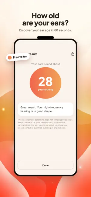 Hearing Test: Ear Age Check screenshot 1