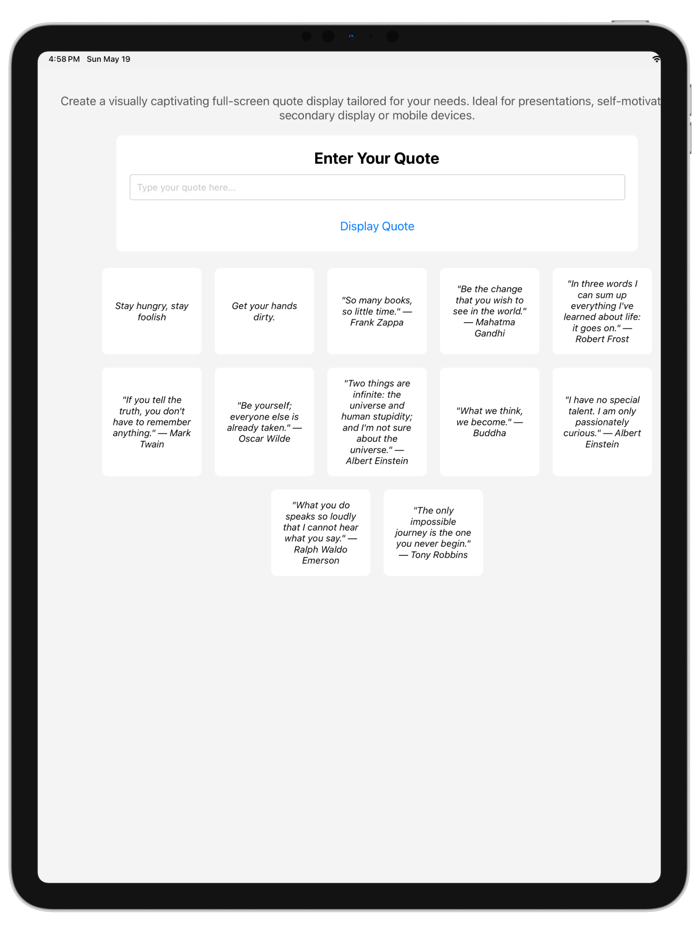 Quote Display - Motivation