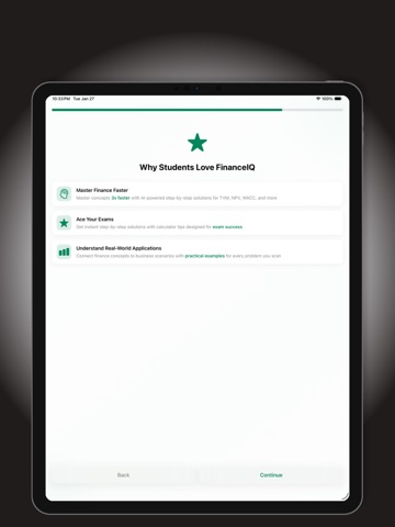 Finance AI Homework Solver: IQ iPad screenshot