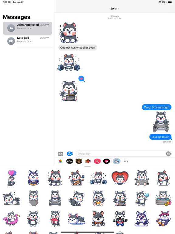 Screenshot #6 pour Husky Woof Stickers