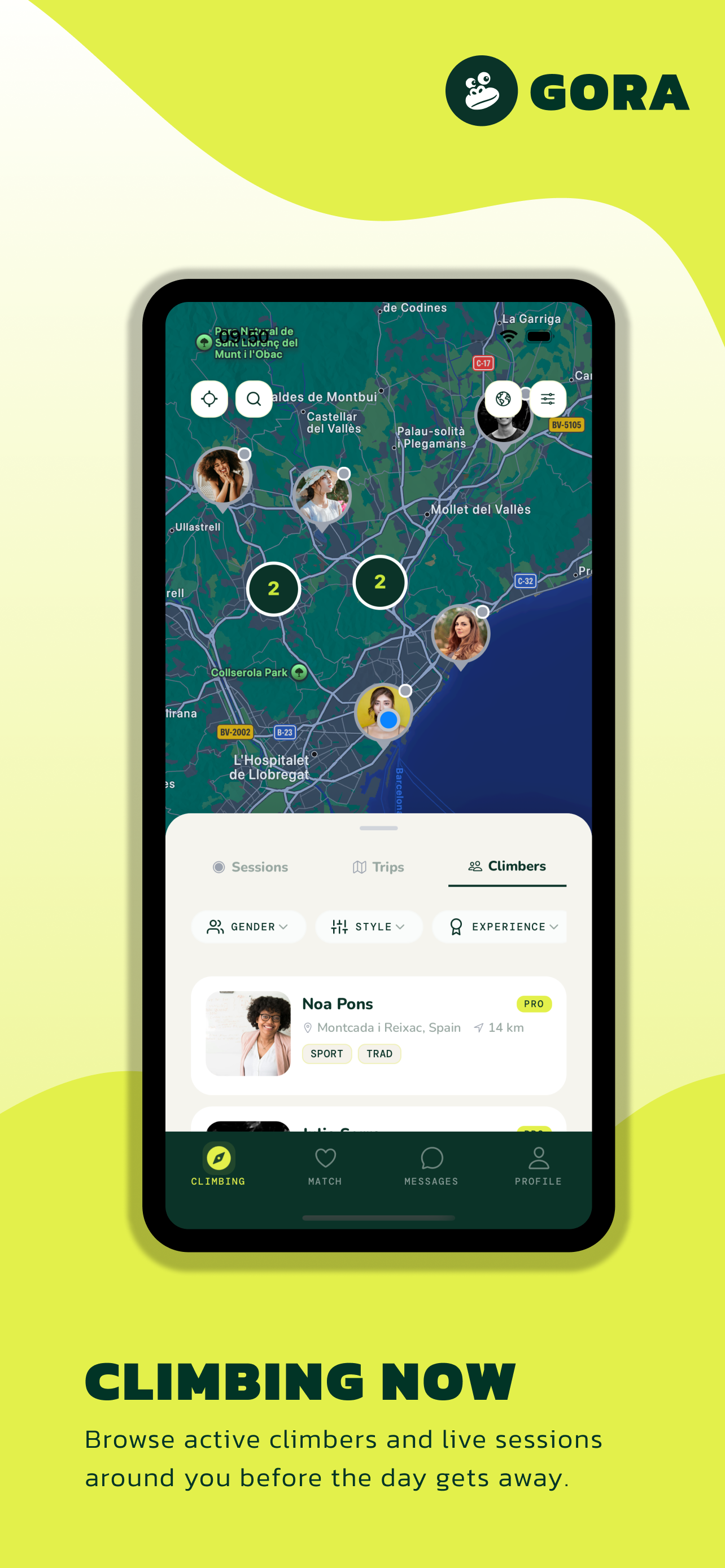 Gora - Find climbing partners screenshot 3