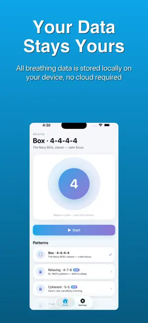 Breathing Timer - Box 4-7-8 screenshot 4
