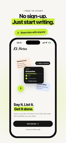 Kk Notes: Voice Notes & Lists Screenshot 3 of 7