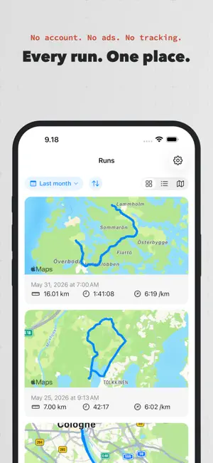 RunFold - Run Tracker & Log screenshot 1