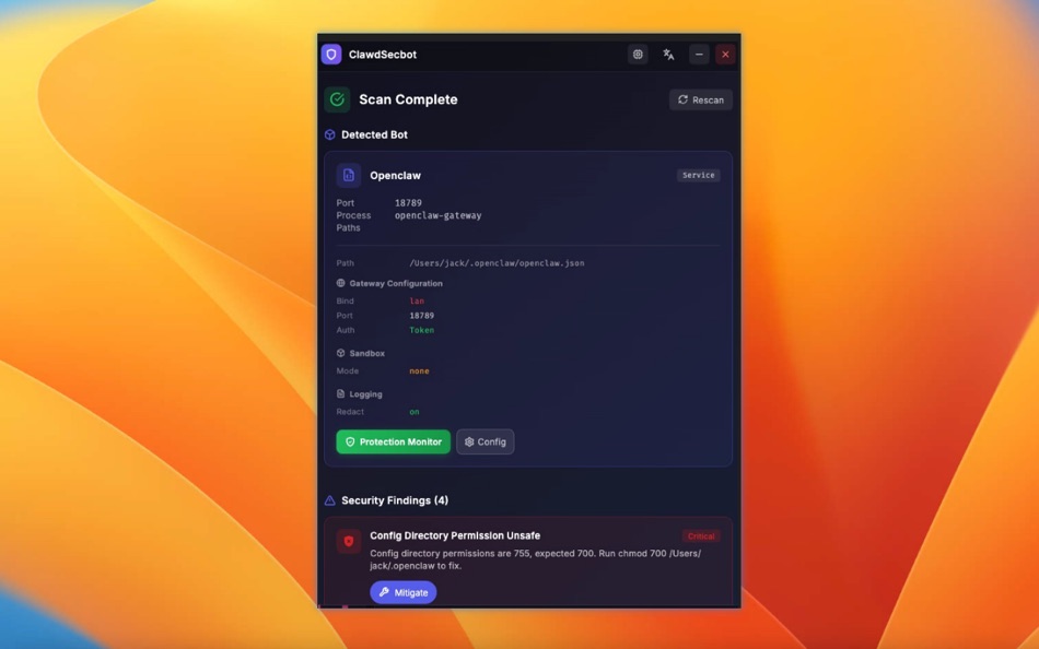 #2. ClawdSecbot (macOS) Ved: HONG KONG DAS-Security INTERNATIONAL LIMITED