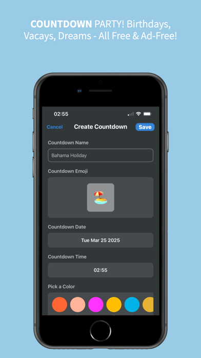 Countdowns - Create Alerts Screenshot
