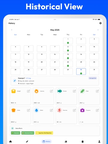 GLP 1 Tracker - Tirzepatide iPad screenshot