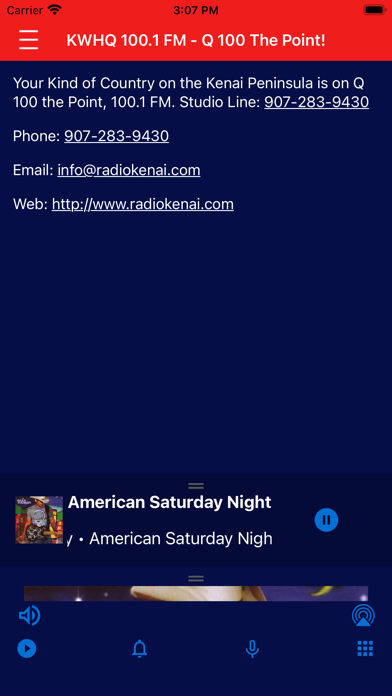 KWHQ-FM Screenshot