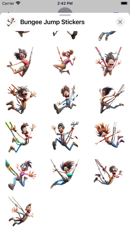 #3. Bungee Jump Stickers (iOS) Podle: Paul Scott