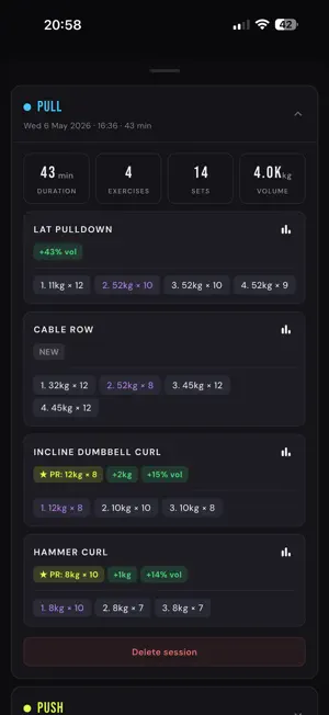 EZ Gym Tracker screenshot 2