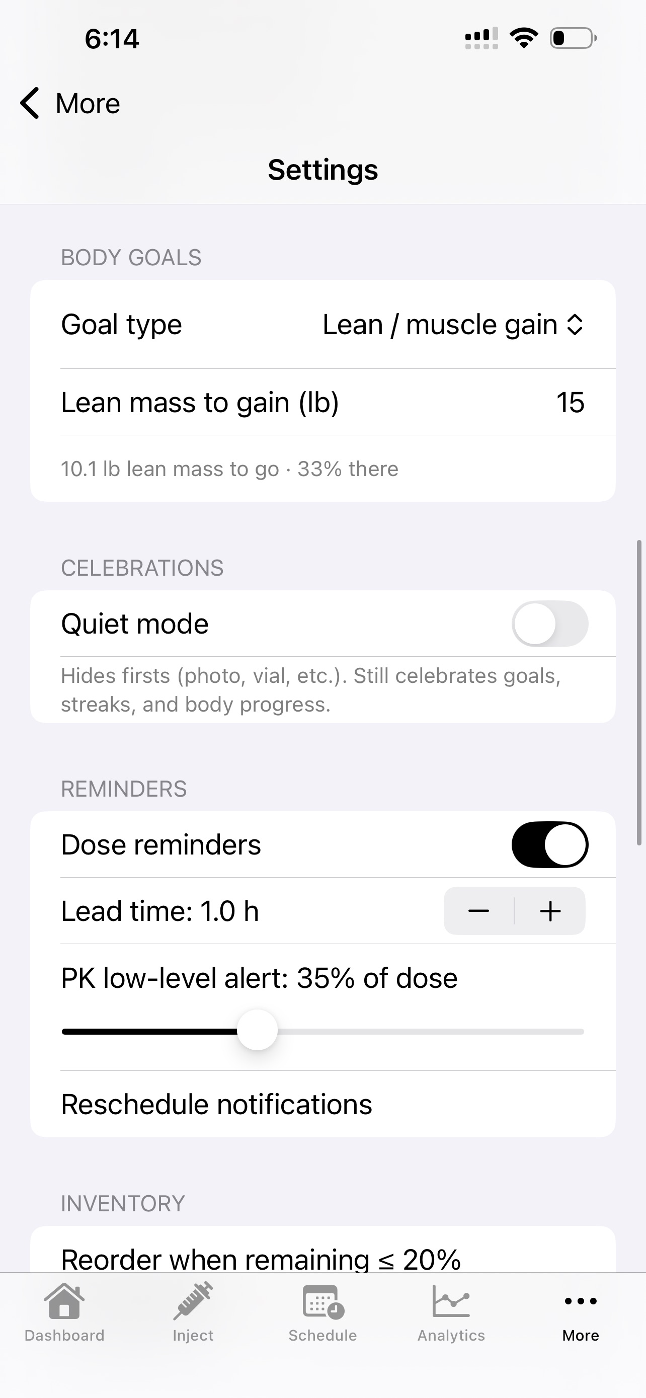 Screenshot 6 of Venus Peptide Tracker
