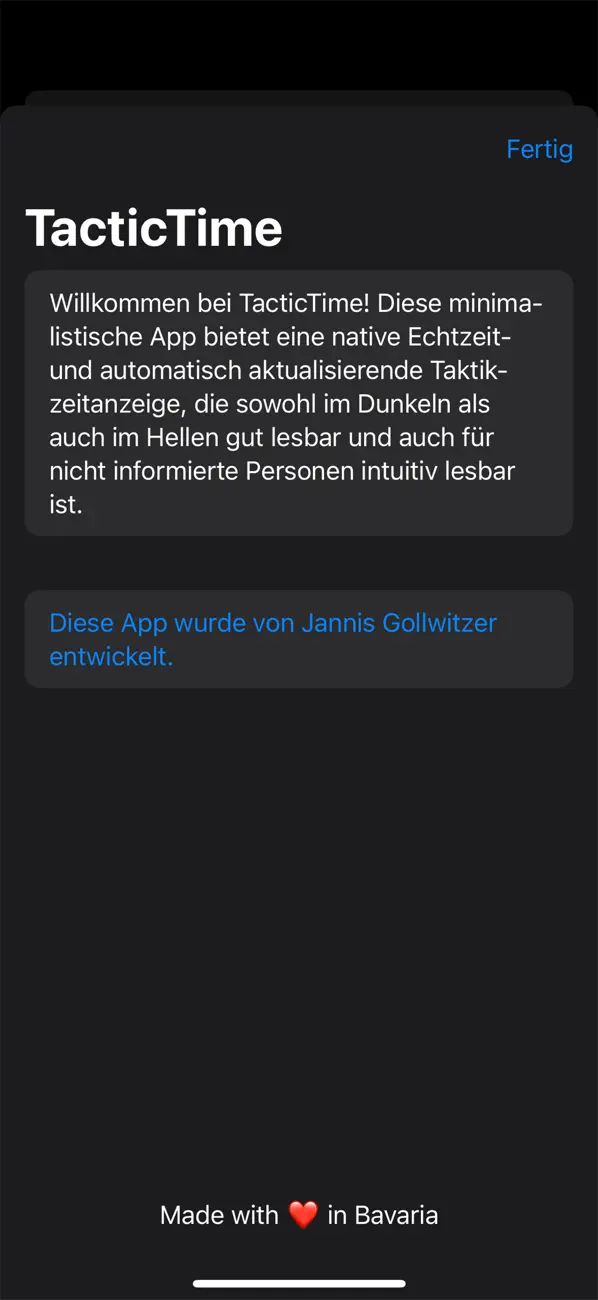 #3. TacticClock (iOS) Ved: Jannis Gollwitzer