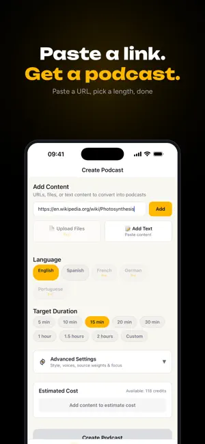 Podhoc - custom length Podcast screenshot 1